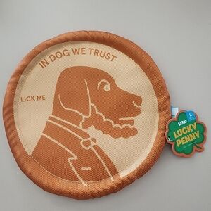 Bark Lucky Penny Dog Toy - Brown and Cream-Large Size, Fling N' Fetch Dog Toy